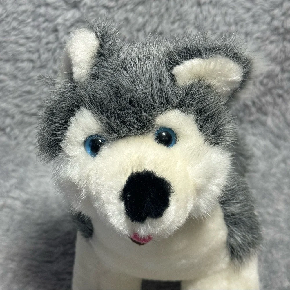 Arctic Circle Enterprises Husky Plush 8” Gray White Stuffed Animal Wolf Dog